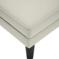 Chaise longue met kussen&amp;rechterarmleuning fluweel cr&egrave;mekleurig 7