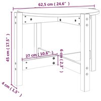 Salontafel &Oslash; 62,5x45 cm massief grenenhout honingbruin 8