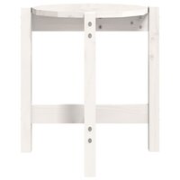 Salontafel &Oslash; 42,5x45 cm massief grenenhout wit 6