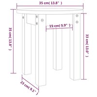 Salontafel &Oslash; 35x35 cm massief grenenhout grijs 8
