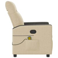 Massagestoel verstelbaar stof cr&egrave;mekleurig 4
