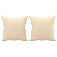 Sierkussens 2 st 40x40 cm stof cr&egrave;mekleurig 2