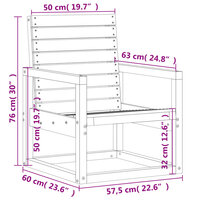 Tuinstoel 57,5x63x76 cm ge&iuml;mpregneerd grenenhout 9