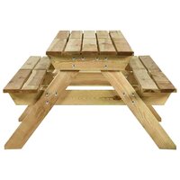 Picknicktafel met banken 220x122x72 cm ge&iuml;mpregneerd grenenhout 3
