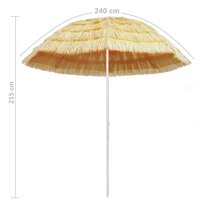 Strandparasol Hawa&iuml; stijl 240 cm naturel 5