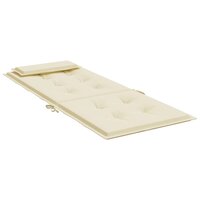 Stoelkussens 2 st hoge rug oxford stof cr&egrave;mekleurig 6