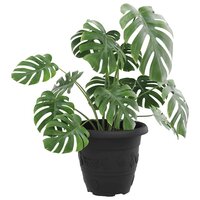 Ronde Bloempot 24 pcs Zwart &Oslash; 26 x 21.5 cm Kunststof 3