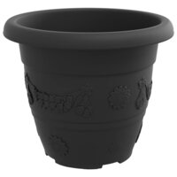 Ronde Bloempot 24 pcs Zwart &Oslash; 26 x 21.5 cm Kunststof 5