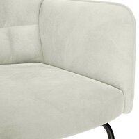 Schommelstoel fluweel cr&egrave;mekleurig 6