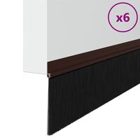 Zelfklevende Deurborstels 6 pcs Bruin 100 cm Aluminium Legering 3