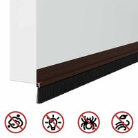 Zelfklevende Deurborstels 6 pcs Bruin 100 cm Aluminium Legering 8