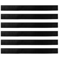 Zelfklevende Deurborstels 6 pcs Zwart 100 cm Aluminium Legering 2