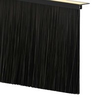 Zelfklevende Deurborstels 6 pcs Zwart 100 cm Aluminium Legering 7