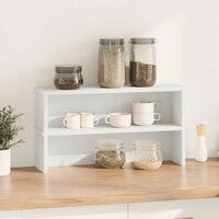 Keukenrekken stapelbaar 2 st 60x15x16 cm wit 2