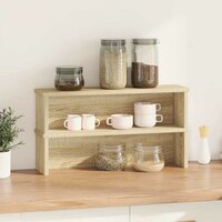 Keukenrekken stapelbaar 2 st 60x15x16 cm sonoma eikenkleurig 2