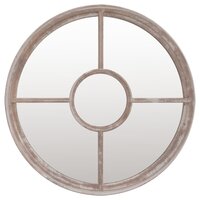 Spiegel rond 40x4 cm ijzer zandkleurig 2