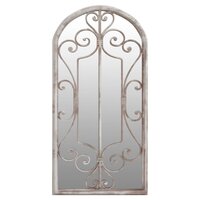 Spiegel 70x30 cm ijzer zandkleurig 2