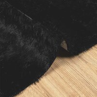 Hoogpolig vloerkleed NAVARRA 130x200 cm polyester zwart 5
