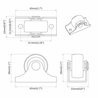 Zwenkwiel 2 pcs Wit 42 x 11,5 x 29 mm IJzer 9