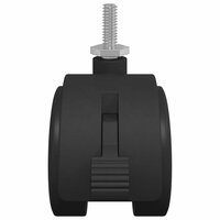 Zwenkwiel 2 pcs Zwart en Zilver 40,1 x 40,1 x 37,8 mm Ijzer en PP 4