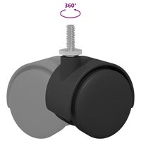 Zwenkwiel 2 pcs Zwart en Zilver 40,1 x 40,1 x 37,8 mm Ijzer en PP 8