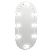 Spiegel met LED-verlichting ovaal 60x30 cm glas 2
