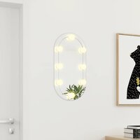 Spiegel met LED-verlichting ovaal 60x30 cm glas 3