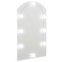 Spiegel met LED-verlichting boog 70x40 cm glas 2