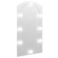 Spiegel met LED-verlichting boog 90x45 cm glas 2