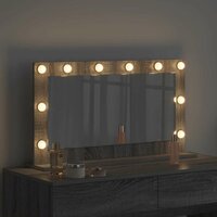 Make-up spiegel Rechthoekig Grijs Sonoma 80 x 45 x 18 cm 3