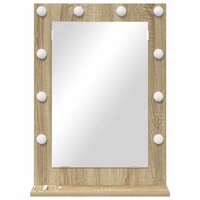 Make-up spiegel Rechthoekig Sonoma Eiken 70 x 50 x 18 cm 4