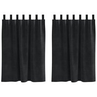 Verduisterende gordijnen 2 pcs Zwart 140 x 140 cm Fluweel 2