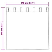 Verduisterende gordijnen 2 pcs Zwart 140 x 140 cm Fluweel 8