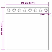 Verduisterende gordijnen 2 pcs Cr&egrave;me 140 x 140 cm Fluweel 8