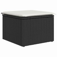 Bankstel met kussen met opslag 4 pcs Zwart en Wit poly rattan 6