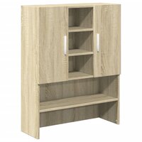 Wasmachinekasten 2 st bewerkt hout sonoma eikenkleurig 4