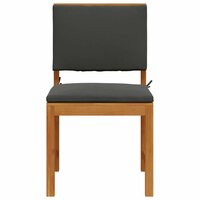 Tuinstoel met kussen 2 pcs Bruin Massief acaciahout 4