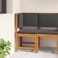 Tuinstoel met kussen Bruin 50 x 50 x 91cm Massief acaciahout 3