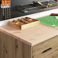 Garagekasten 2 st bewerkt hout ambachtelijk eikenhout 3