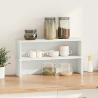 Keukenrekken stapelbaar 2 st 50x15x16 cm wit 2