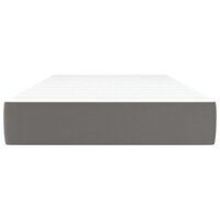 Pocketveringmatras medium 90x190x20 cm kunstleer grijs 3
