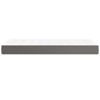 Pocketveringmatras medium 90x190x20 cm kunstleer grijs 4
