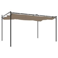 Pergola met uitschuifbaar dak 395x292x230 taupe 5