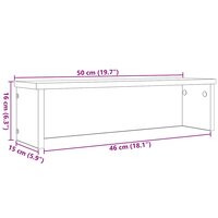 Keukenrek stapelbaar 50x15x16 cm bewerkt hout oud houtkleurig 8