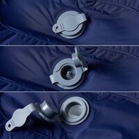 Kampeermatras met kussen zelfopblazend 1-persoons marineblauw 4