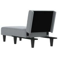 Chaise longue stof lichtgrijs 5