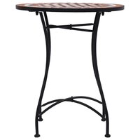 Bistrotafel moza&iuml;ek 60 cm keramiek bruin 3