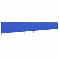 Windscherm 6-panelen 800x120 cm stof azuurblauw 2