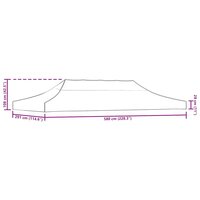 Partytentdak 270 g/m&sup2; 6x3 m bruin 6