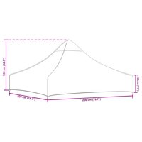 Partytentdak 270 g/m&sup2; 2x2 m bruin  6